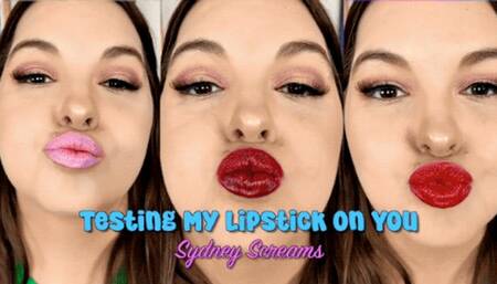 Testing My Lipstick On You - Sydney Screams Tries on 8 Shades of Lipsticks to Kiss You with Lipstick Marks on Tissue - HD 1080 MP4