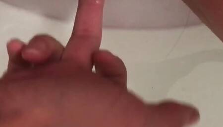 Fingering myself in bath.Virgin girl ,tight wet pussy sounds