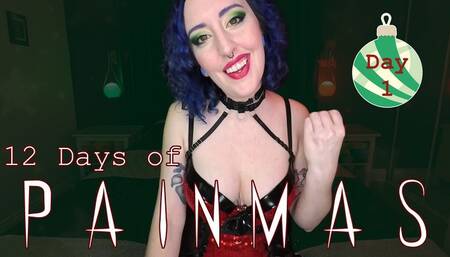 DAY 1 - 12 DAYS OF PAINMAS - Christmas CBT & Pain Play Slave Tasks by Miss Faith Rae with BDSM Instructions & Femdom POV - 720p