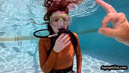Aquaphilias- Constance- Her First SCUBA Lesson