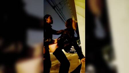 Multiple orgasm in Public Sex on street