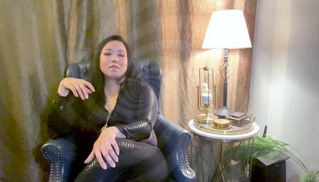 Burglar Mara in a Catsuit Mesmerizes submissive girl with Her Feet + Strap-On [POV]