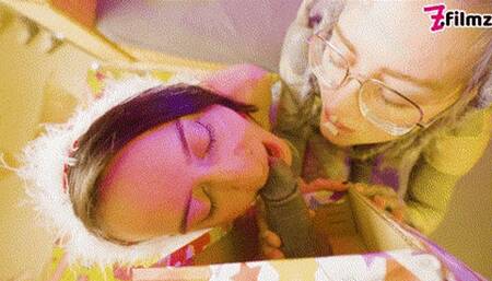 POV Xmas Threesome with Anuskatzz and Lily Lu (WMV)