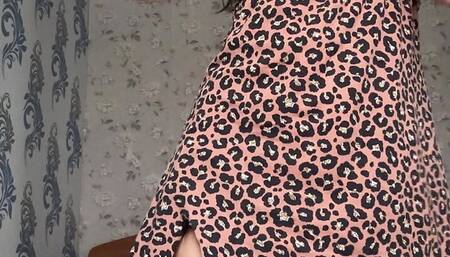 Morning masturbation in a sexy shirt