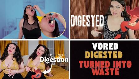 Vore Digestion Compilation - Giantess Countess Wednesday Voreing, Swallowing You Whole, Digesting You, Turning You into Waste - MP4 1080p