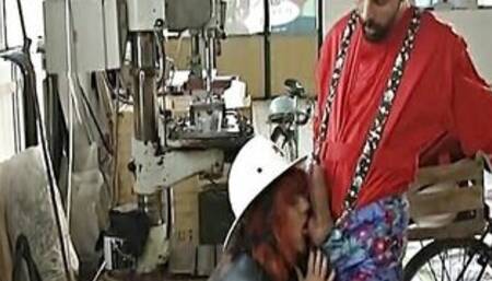 German lady gets her wet holes pounded by a thick cock