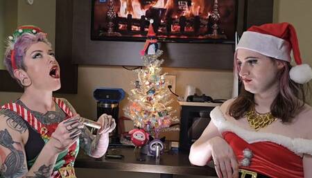 Flirting and Smoking a Cigar by the Fire with Macy Starr