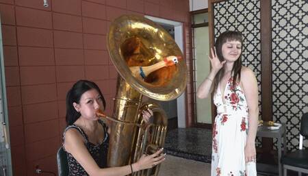 Mia "Helps" Raven "Fix" Her Tuba (MP4 1080p)