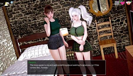 Mythic Manor (by Jikey) V0.22 - Busty Babe Having Sex in the Woods (1-3)