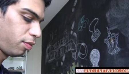 SayUncleNetwork.com - Straight Latino's man hole initiation with a raw pounding