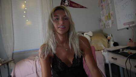 College Girl Gives in Easily and CHEATS on Her Long Distance BF!!