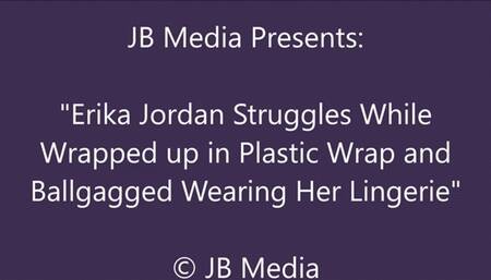 Erika Jordan Wrapped and Ballgagged in Lingerie - HD