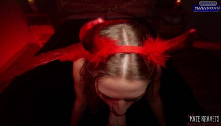 On Halloween Night I Accidentally Summoned a Lust Demon and She Fucked My Stepbrother - Kate Kravets