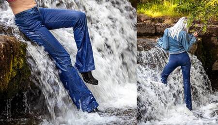 Waterfall jeans adventure - soaking my jeans and boots in waterfall