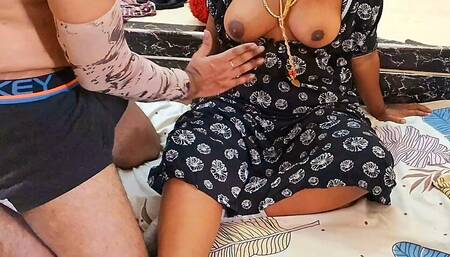 Hot Tamil Stepsister and Stepbrother Fucking Her Juicy Pussy and Swallowing on Top on the Bed. Part-1