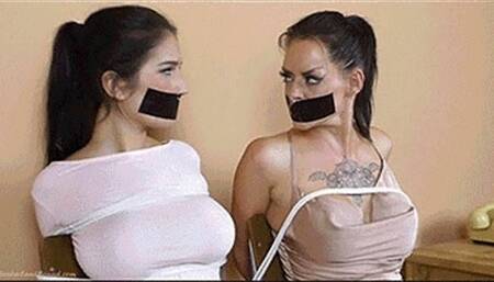 Kat & Tatti in: Private Eye Beauties All Waylaid by the Handkerchief MadMan - No OutBound Calls, Ladies! (Lost Tape Cut) (WMV)