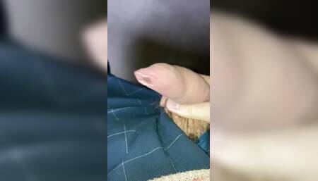 Meaty uncut cock shaken in slow motion