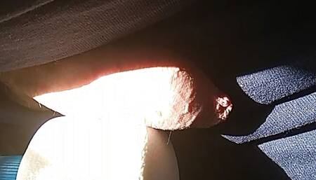 A small young uncut penis ends from the vibrator