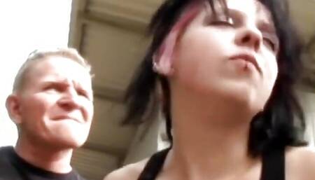 Amateur Pork Goth Tattoed Girl Takes Two