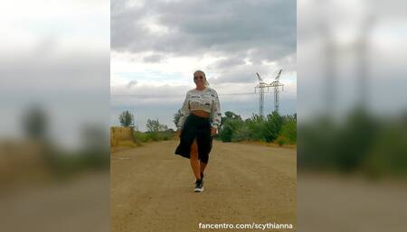 flashing on the road