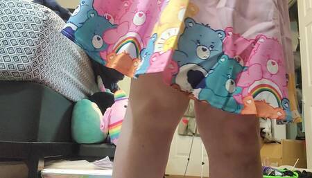 Carebear Skirt :: Upskirt Panty Tease