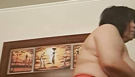 slut milf likes big red panties she loves them