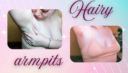pale girl's hairy armpit