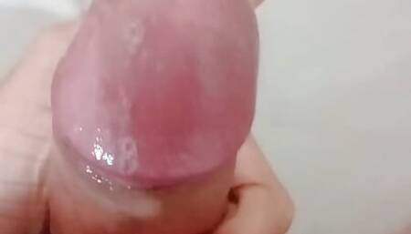 Horny Asian Boy Jerk off his Dick In Fever with a Creamy Cumshot
