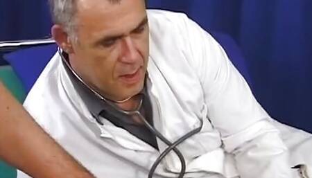 Nasty German nurse is fisted and assfucked by two doctors