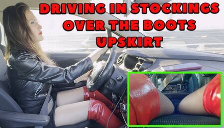 IRINA RIDE IN STOCKINGS BOOTS UPSKIRT BLACK PANTIES_4K _