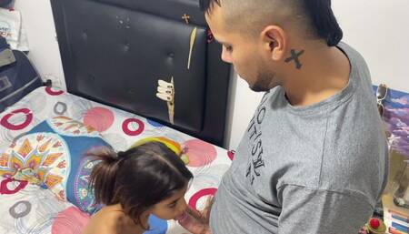 My Younger Stepsister Asks Me for a Massage but I Take the Opportunity to Touch Her Virgin Vagina