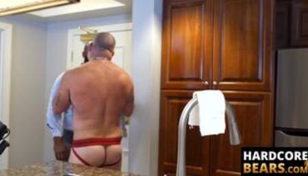 HardcoreBears.com - Hung black bear puts his fat dick up a white chubby cub's eager a