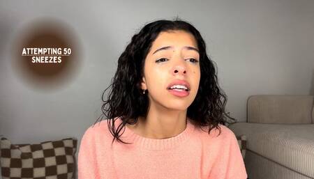 Attempting The 50 Sneeze Challenge 1080p