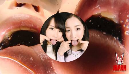 POV! Lesbian Appreciation Club Double Virtual Lesbian Tongue Kissing: Niina Fuji and Kurumi Tamaki