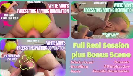 Real Candid Full Session - White Man's Facessiting Farting Domination With Goddess Marcy (720p) - 47 min