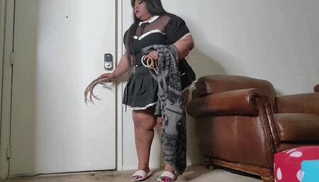 MOODY NANNY STOMPS AND FARTS ON INFLATABLE DICE