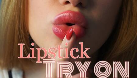 Lipstick Try on Close to camera