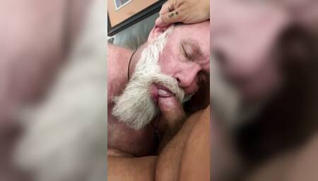 DaddyBearAZ sucking on his boy Chefbarez meat
