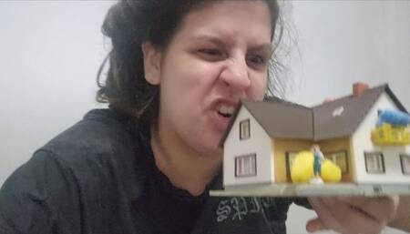 Giantess Hunts Tiny Gummies Hiding in Their Mini House – No One Escapes!