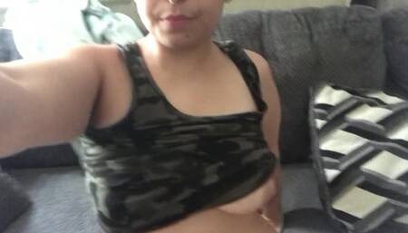 Thick Indian Girl POV - Sucking and Riding Dildo