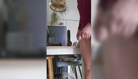 Another prostate milking with big cum and 12 inch dildo training 30cm