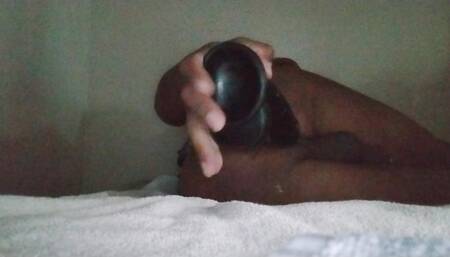 Watch how creamy I get from being fucked by a big black dick dildo and cum all ocer