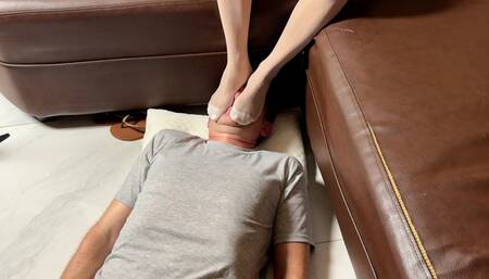 My Feet On Face Of White Slave | Pantyhose Domination