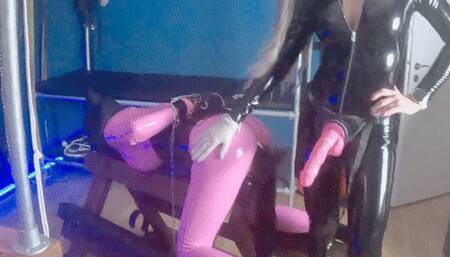 Pegging my pink puppy