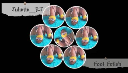 Juliette_RJ Self Feet Care on a Hot Summer Day 4K CLIP - FOOT FETISH - TOE SPREADING - DANGLING