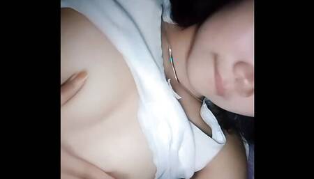 It's so beautiful and fun to masturbate natural breasts