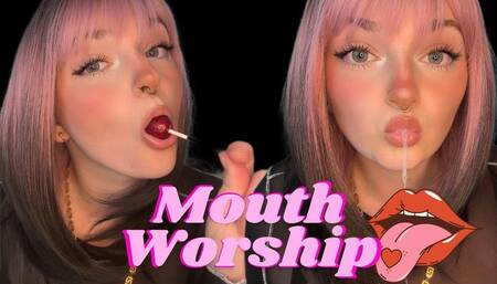 Mouth Worship - Goddess Lips Lip Lipgloss Lipstick Spit Saliva Tongue Fetish Lollipop