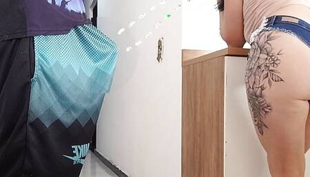 RISKY SEX with my husband's friend, I couldn't resist seeing his erect cock!