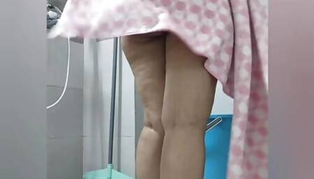 Indian Mommy Shower Striptease