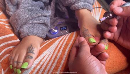 “Removing my wife’s toe polish”